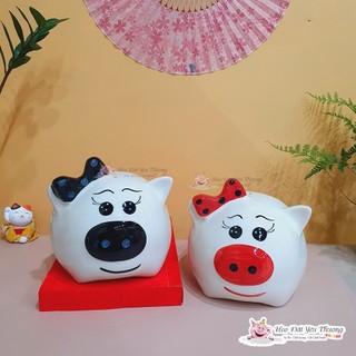 Lợn Nơ - Mũ tiết kiệm - GỐM SỨ CAO CẤP ( size 1, size 2 và size 3 )