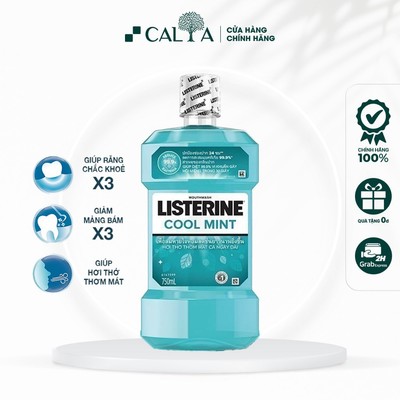 Nước Súc Miệng Listerine Sạch Sâu Thơm Mát, Ngăn Vi Khuẩn - Listerine Coolmint Mouthwash 250ml/750ml