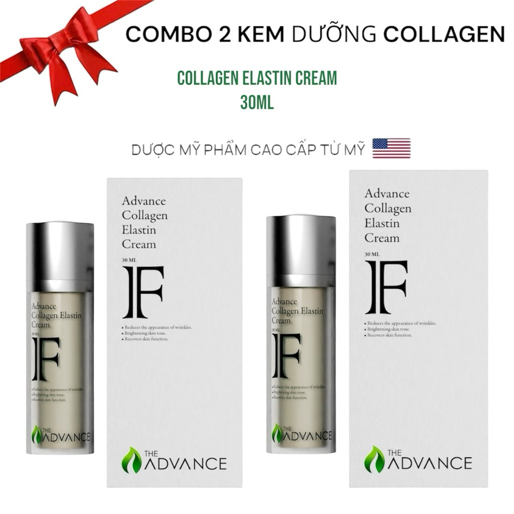Combo 2 kem dưỡng Collagen Elastin Cream The Advance