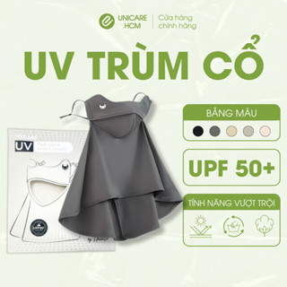 Khẩu trang chống tia UV UNICARE chống nắng, cải tiến che kín cổ vải lụa mềm quai điều chỉnh