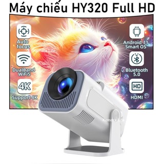 Máy chiếu HY320 Full HD mini projector 4K WiFi6 Bluetooth5.0 Android11.0 xem phim Netflix YouTube HY300 projector