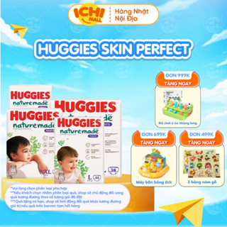 [PHIÊN BẢN MỚI] Bỉm HUGGIES Nature Made size M58/L44/XL38/XXL26 _Ichimall