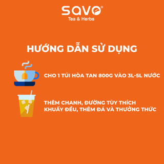 SAVO Iced Tea Dâu (Túi 800G)
