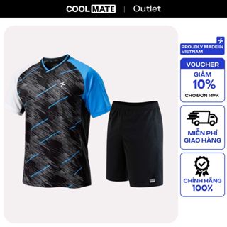 Set Đồ Thể Thao Nam Cầu Lông, Pickleball Coolmate- Áo thun Racquet Graphic và Quần Short Promax S1 thoáng khí