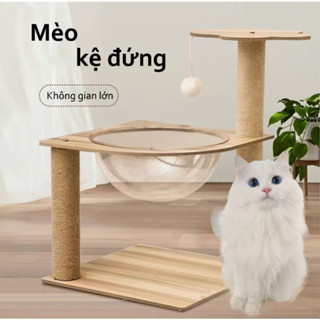 (HOẢ TỐC) Nhà gỗ cattree cho mèo nhà cây cào móng cho mèo, cây mèo cào móng