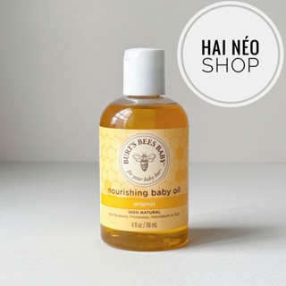 [Date 26/08/2026 size 118ml] Dầu dưỡng da Organic chiết xuất 7 loại tinh dầu Burt’s Bees Baby Nourishing Baby Oil