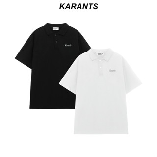 Áo Polo Trơn Logo Kim Loại Karants Cotton Cá Sấu 250gsm Premium Form Oversize Nam Nữ Unisex - KR229
