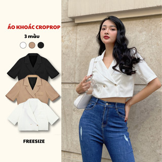 Áo khoác Blazer nữ tay ngắn dáng croptop TiQi Jeans A164