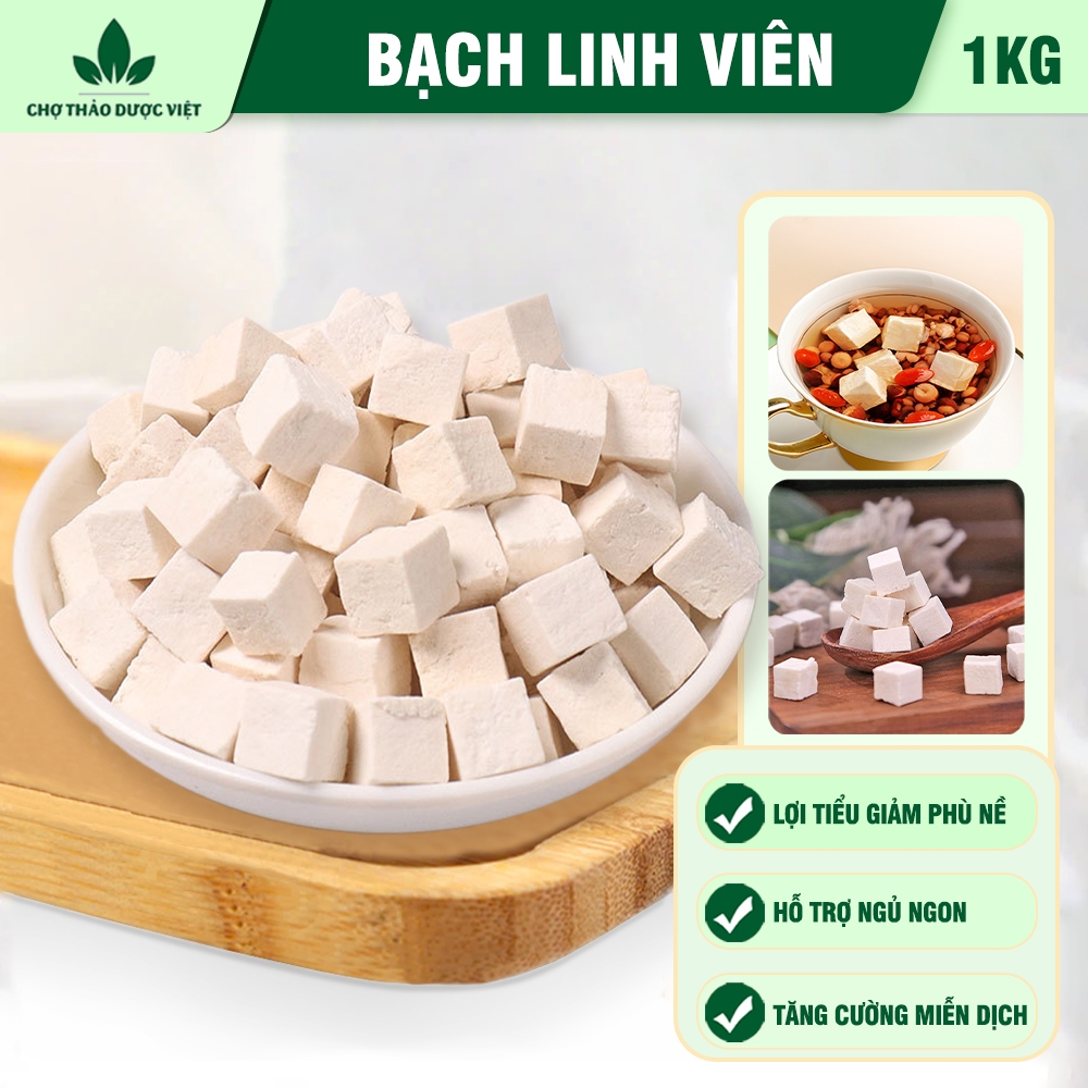 Bạch linh viên 1kg, bạch phục linh viên, không tẩy trắng, không lẫn tạp chất - Chợ Thảo Dược Việt