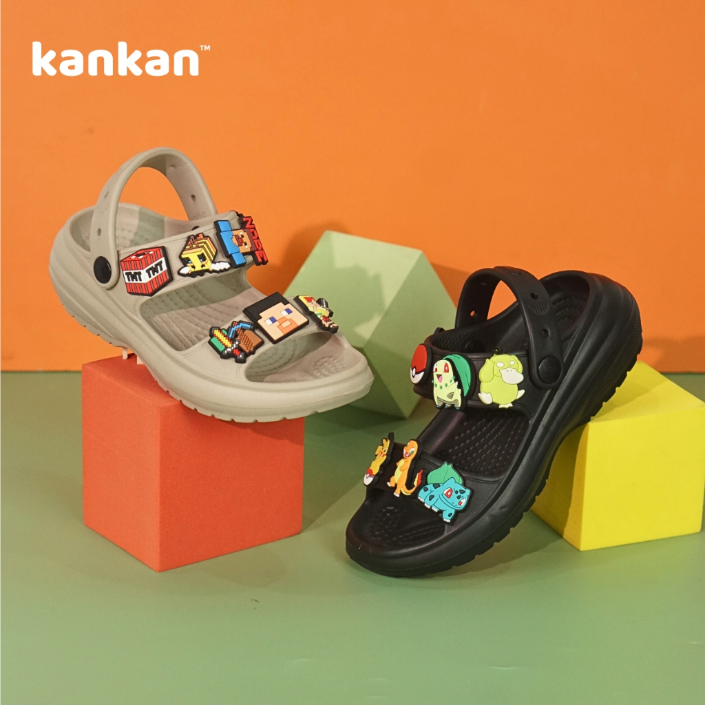 Dép Sandal Bé Trai KanKanStore Giày Xăng Đan Trẻ Em Quai Hậu MineCraft Siêu Nhân Người Nhện Ô Tô KA55