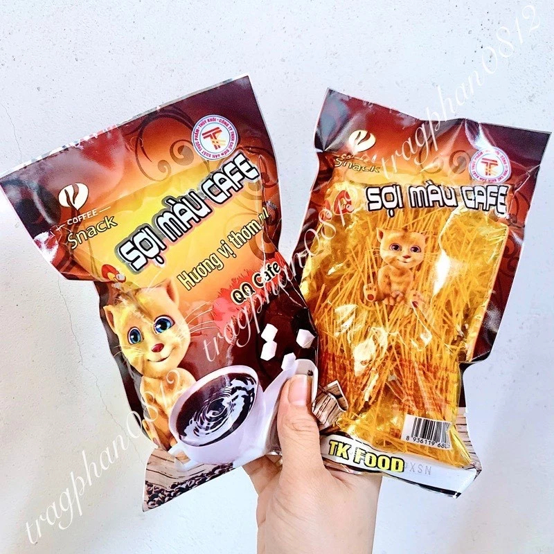 Snack Sợi Màu Cafe Ba Anh Em Food tăm cay MOLAGO FOODS