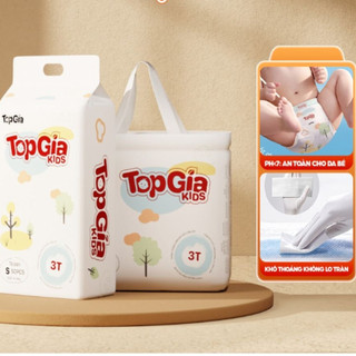  Tã Bỉm TopGiaKids – Siêu Mỏng Nhẹ Thấm Hút Vượt Trội,mềm mại co dãn,Thoáng Khí tạo cảm giác thoải mái An Toàn Cho Bé 