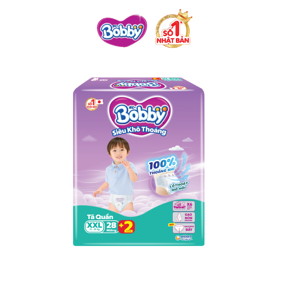 [MKB GIFT] Tã quần Bobby XXL28 - Tặng miếng ngẫu nhiên