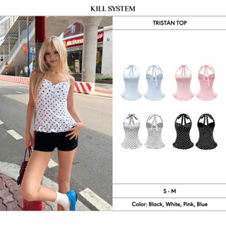 Áo yếm chấm bi cột dây TRISTAN - KILL SYSTEM