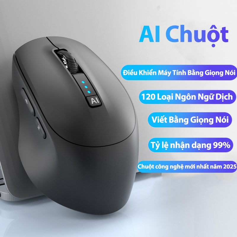 Chuột AI phiên dịch tích hợp, dịch 120 ngôn ngữ,điều khiển bằng giọng nói chuột AI kết nối bluetooth