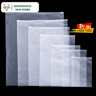 1Kg Túi zip khoá lụa trong WINWIN4VIC đựng quần áo, đồ sơ sinh, Túi khoá zip kéo miệng loại dày, dai, khoá kéo chắc chắn