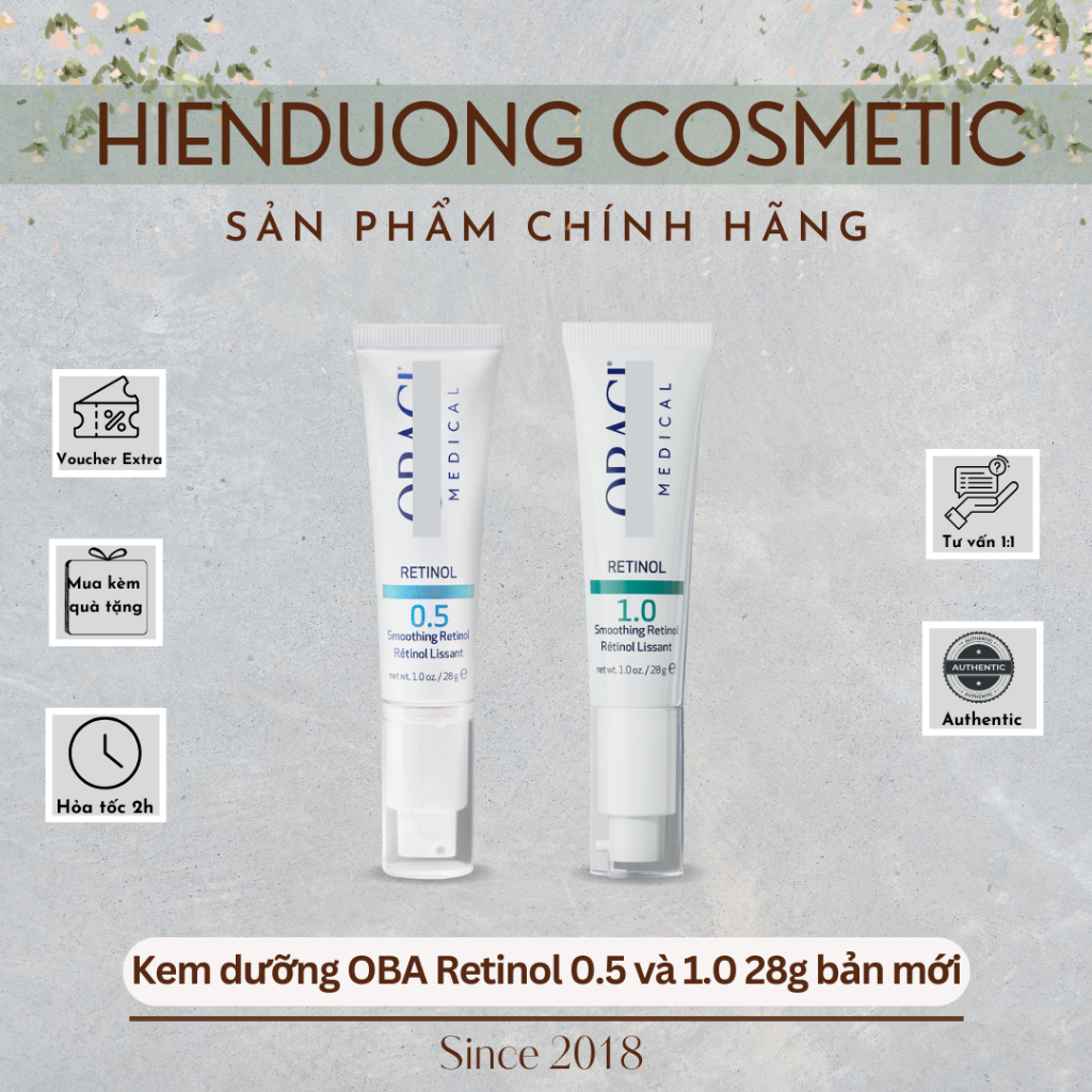 [Đại lý chính hãng] Kem dưỡng Retinol OBAGI 0.5% và 1% 28g | Kem dưỡng tái tạo da căng bóng, cải thi
