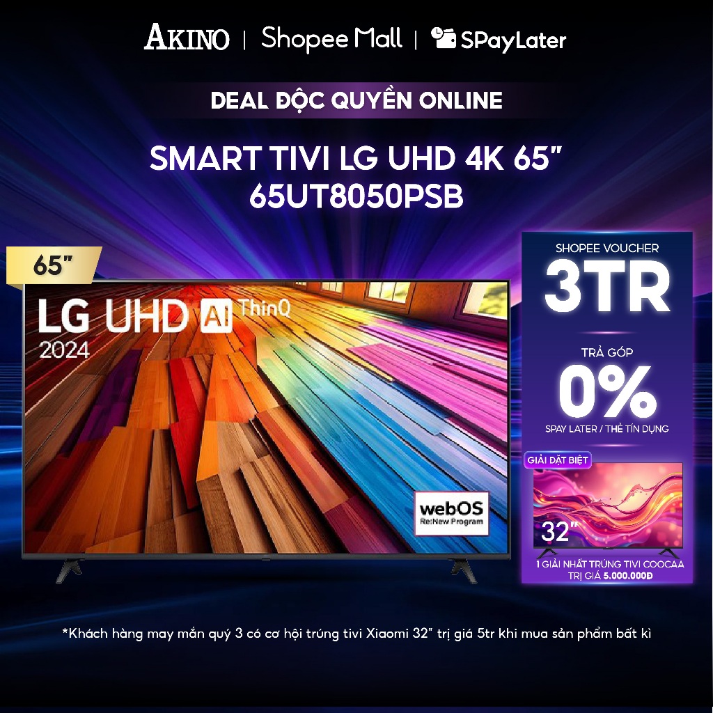 [FREESHIP HCM] 65UT8050PSB - Smart Tivi LG 4K 65 Inch 65UT8050PSB - Hàng Chính Hãng