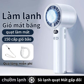 Quạt cầm tay mini làm mát bằng bán dẫn có chức năng chườm lạnh sạc USB tiện lợi Quạt mini sò lạnh turbo quạt