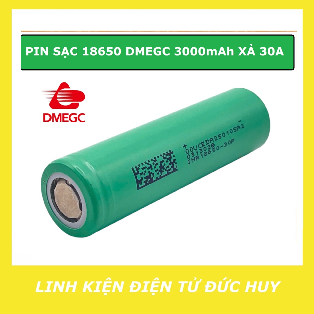 Pin sạc lithium 18650 DMEGC 3000mAh xả 10C