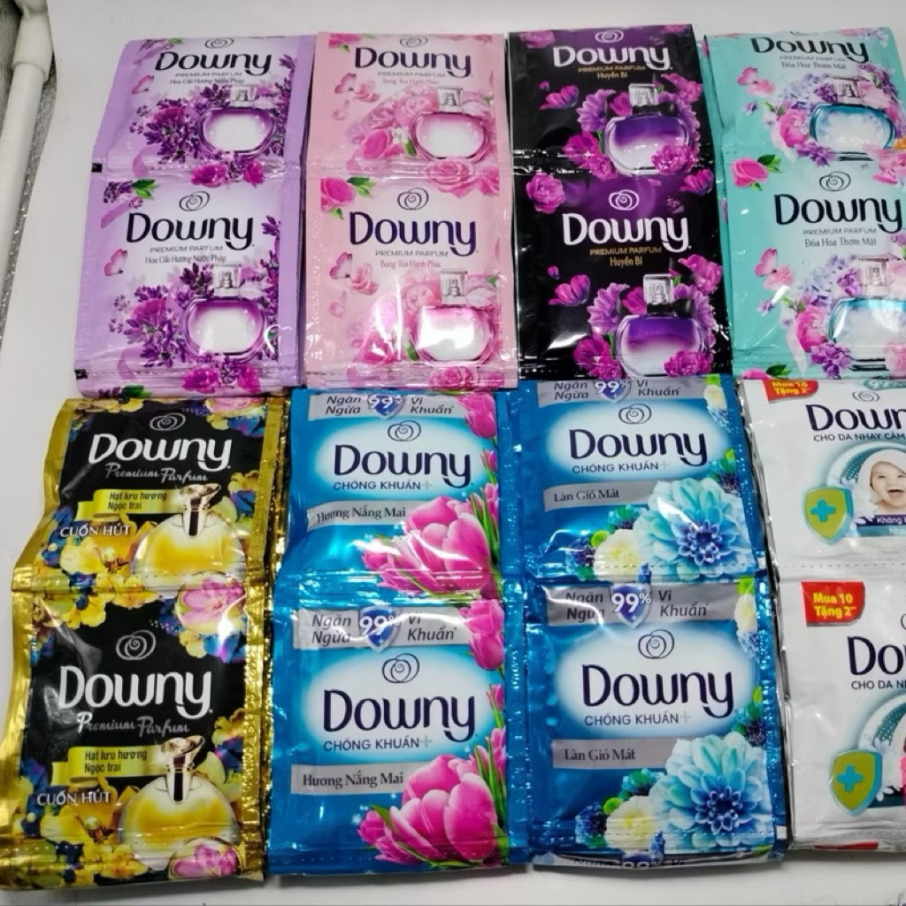 COMBO 2dây xả vải DOWNY Dây 10gói