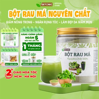 Bột rau má nguyên chất DETONIC uống detox thanh nhiệt đẹp da giảm mụn, tốt cho hệ tiêu hoá, cải thiện trí nhớ hay quên