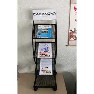 KỆ ĐỂ CATALOGUE BẰNG SẮT TĨNH ĐIỆN 3 tẦNG
