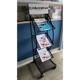 KỆ ĐỂ CATALOGUE BẰNG SẮT TĨNH ĐIỆN 3 tẦNG