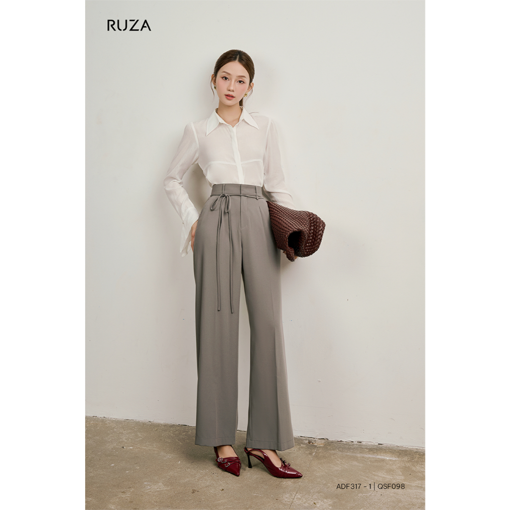 Quần tây suông nữ RUZA ống đứng thời trang công sở QSF097 QSF098