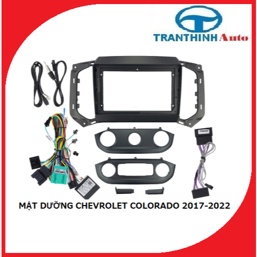 Khung dưỡng lắp màn xe Chevrolet Colorado 2017-2022 bản LT và LTZ có Canbus, Gọn Gàng, Chắc Chắn.