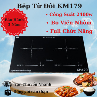 BẾP TỪ ĐÔI KISHIMICHI KM179 BẢO HÀNH CHÍNH HÃNG 3 NĂM