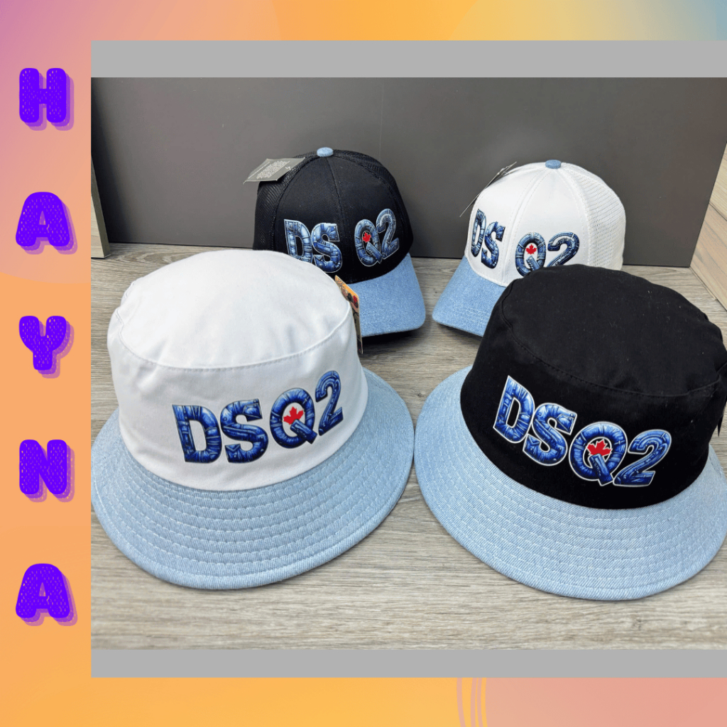 Combo nón cặp tình nhân, Mũ Lưỡi Trai DSQUARED2 Thời Trang Nam Nữ, mũ bucket kaki Dsquared2, Nón cặp