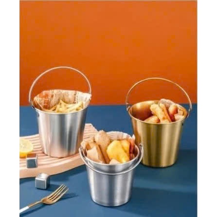 Xô đá Inox 304 Decor | XÔ ĐÁ INOX CÓ QUAI | Xô đựng đá chất liệu inox 304 có quai