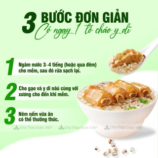 Hạt ý dĩ nếp 100g, hạt bobo, y dĩ nấu sữa hạt, thơm, bở bùi, nấu chè, cháo, hầm gà - Chợ Thảo Dược Việt