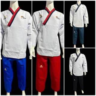  Võ Phục Taekwondo Quyền Biểu Diễn Vải Sọc KWON cao cấp Full Size Màu Chọn Lựa Hỏa Tốc HCM 