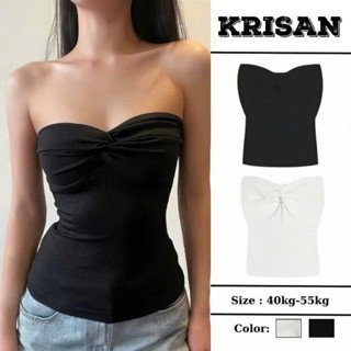 Áo Ống Cúp Ngực Xoắn Kiểu Dáng Dài Basic  Chất Thun Gân Thấm Hút Tốt, Áo Quây Sexy Đơn Giản Dễ Phối KRISAN