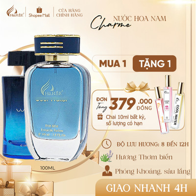 [Tặng chai 10ml] Nước hoa nam Charme W.a.t.e.r Xanh 10ml|100ml mát mẻ, tươi mới,lưu hương.Chính hãng