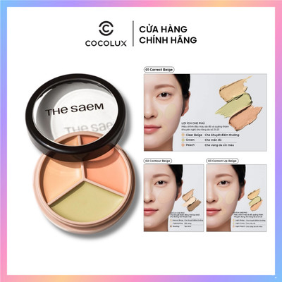 Che Khuyết Điểm The Saem Cover Perfection Triple Pot Concealer