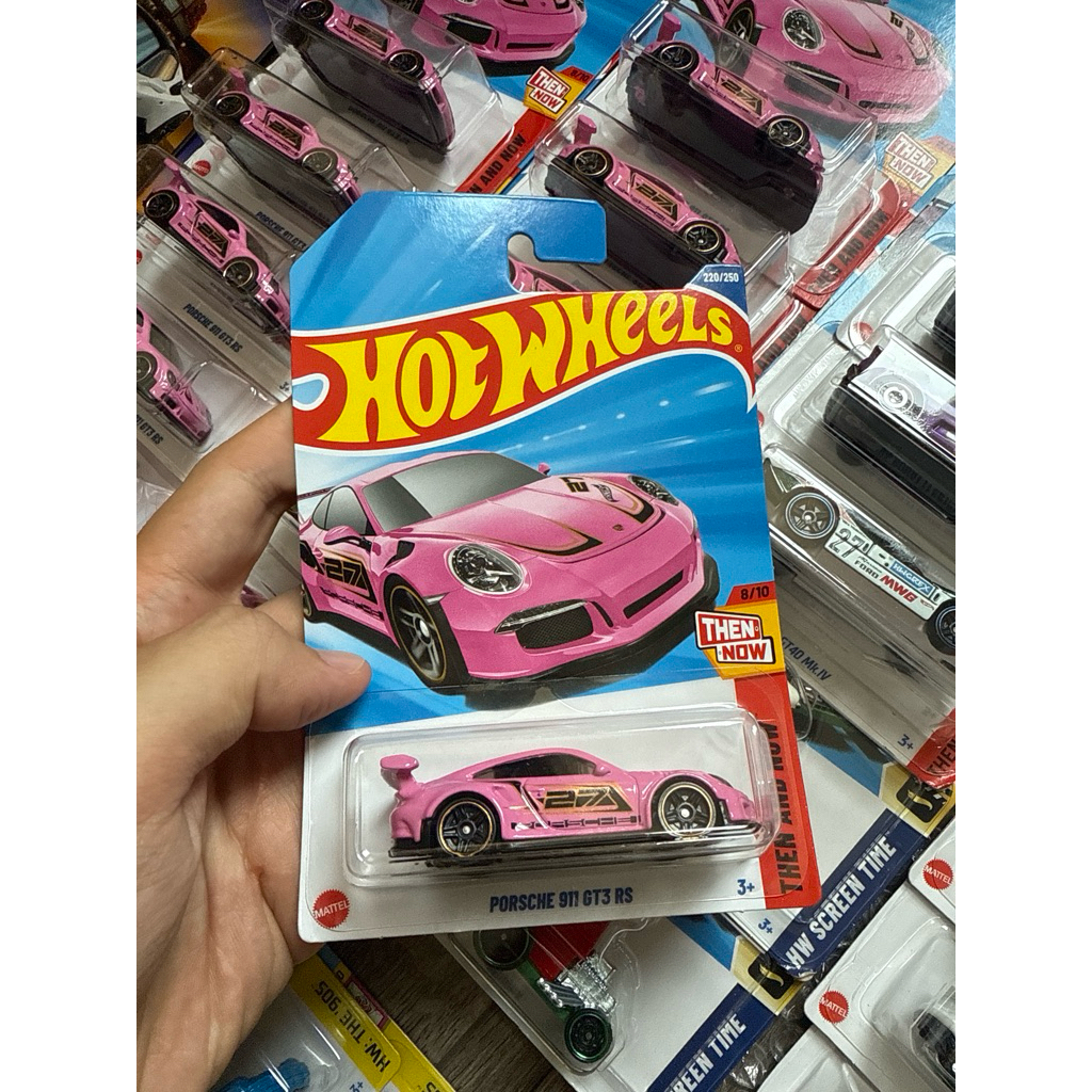 Hotwheels Porsche 911 GT3 RS hồng/ mô hình ô tô