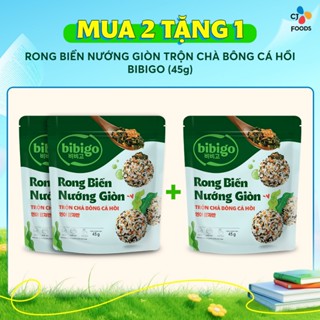 [Mua 2 tặng 1] Rong biển nướng giòn rắc trộn cơm Hàn Quốc Bibigo vị Nước tương/ Chà bông cá hồi/ Trộn khô heo