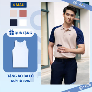 Áo polo nam Tezo áo thun nam có cổ, ngắn tay thiết kế trẻ trung, chất vải thoáng khí thấm hút mồ hôi RAGLAN 23APCT034