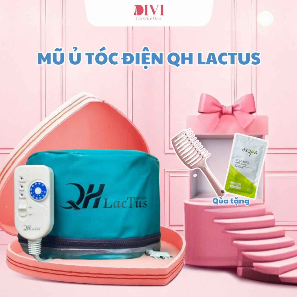 Mũ ủ tóc QH Lactus season Máy hấp tóc 2 cấp độ, 9 cấp độ Mũ ủ hấp tóc tại nhà chuẩn salon hấp dầu 50w