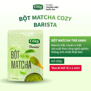 Bột Matcha Cozy Barista 200gr, Bột Trà Xanh Cozy,Pha Trà Sữa, Đá Xay Chuẩn Vị,Sản Xuất Bằng Máy Móc Nhập Khẩu Nhật Bản