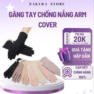 Găng Tay Chống Nắng Nhật Chống Tia UV -Tất Tay Chống Nắng Nữ Chấm Bi Nhật Thoáng Mát