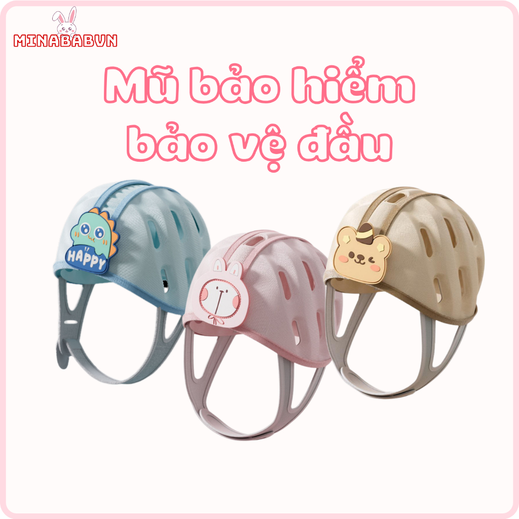 Mũ Bảo Hiểm Cho Bé Từ 6 Đến 24 Tháng – Nón Bảo Vệ Đầu Cho Bé Tập Bò Tập Đi Siêu Nhẹ