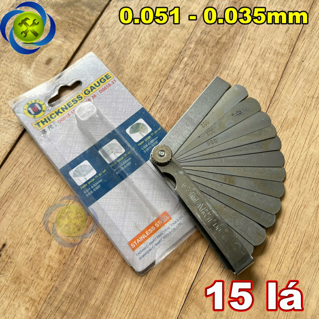 Thước lá đo khe C-Mart D0018-15 15 lá