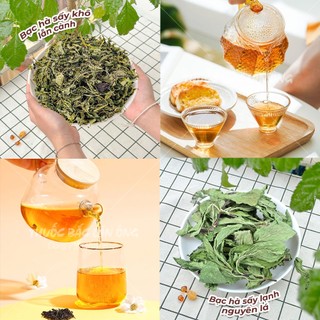 Lá bạc hà sấy khô 500g, bạc hà lẫn cành, lá, thơm, sạch - Lãn Ông