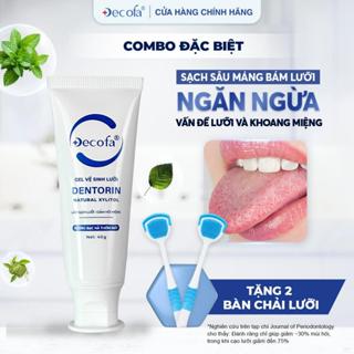 [COMBO CẶP ĐÔI] 1 Gel Vệ Sinh Lưỡi Dentorin + 2 Bàn chải lưỡi – Làm Sạch Lưỡi, hỗ trợ cải thiện các vấn đề hôi miệng.