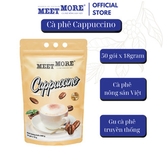 Bịch Cà Phê Hòa Tan Cappuccino Meet More (50 Gói/18Gram) - Cà Phê Truyền Thống