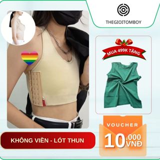 Áo Nịt Ngực Tomboy Loại Ngắn Móc Gài ( không viền ) TGTB - ôm ngực, thoải mái